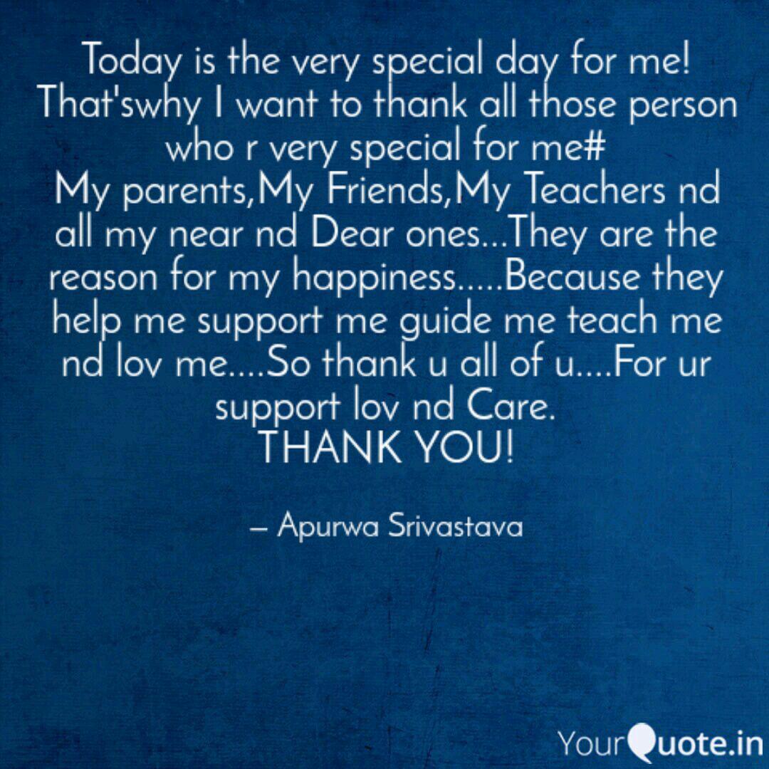 Today is the very special Quotes & Writings by Apurwa