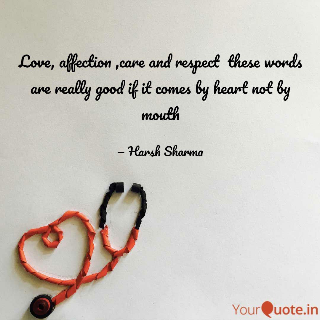 Love Affection Care And Quotes Writings By Harsh Sharma