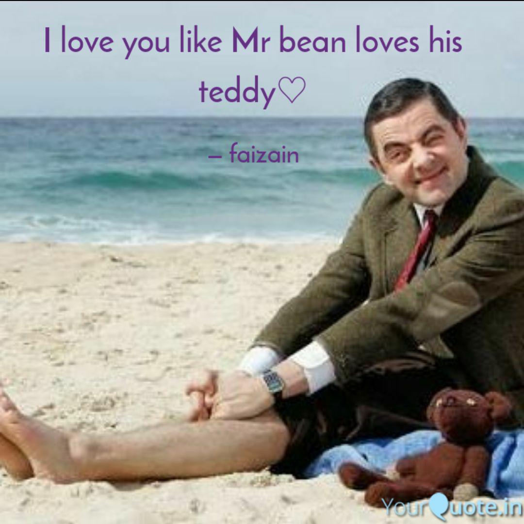 mr bean with his teddy