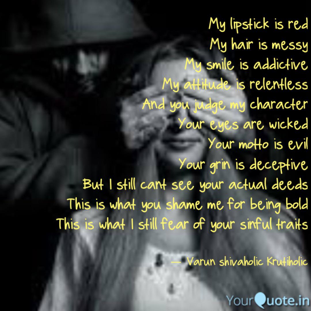 My Lipstick Is Red My Hai Quotes Writings By Varun Khullar