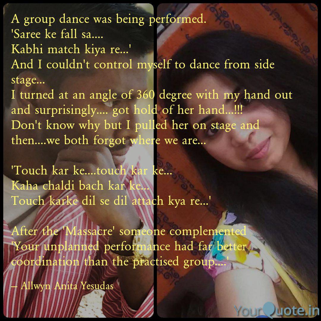 A Group Dance Was Being P Quotes Writings By Allwyn Yesudas Yourquote Kabhi match kiya re.😉 #sareekifallse #rrajkumaar #dancechallenge #sumapoojari #sumagpoojari. quotes writings by allwyn yesudas