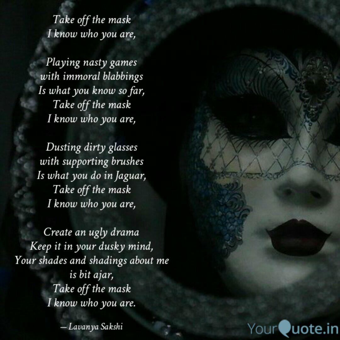 Get Wallpaper Take Off The Mask I Know Quotes Writings By Lavanya Sakshi HD