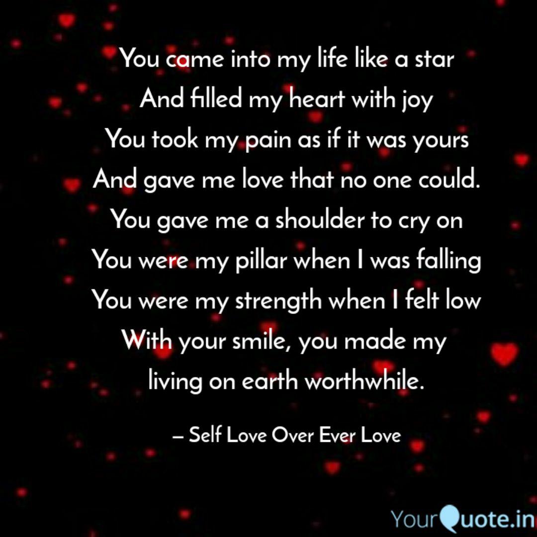 You came into my life lik Quotes & Writings by Aman Marghani