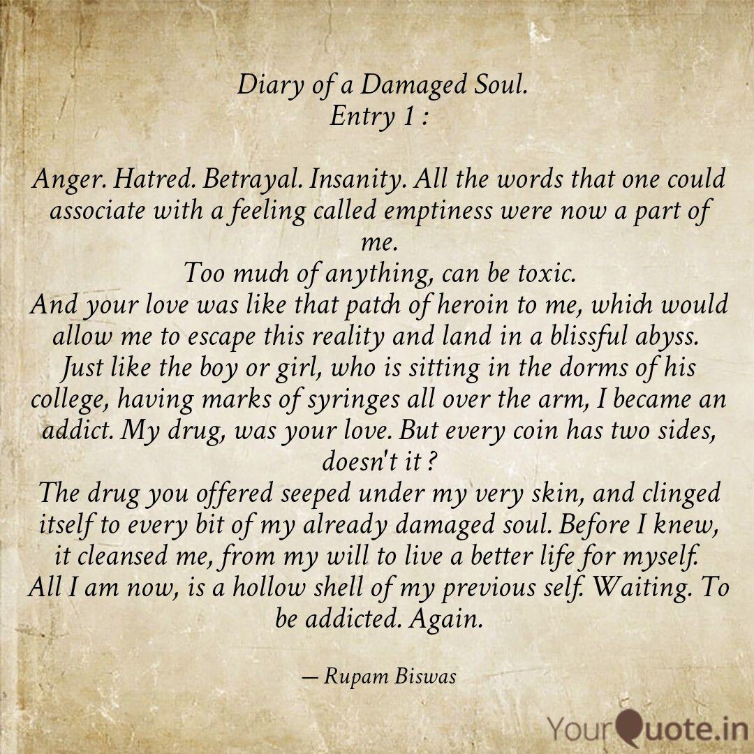 Diary Of A Damaged Soul Quotes Writings By Rupam Biswas Yourquote