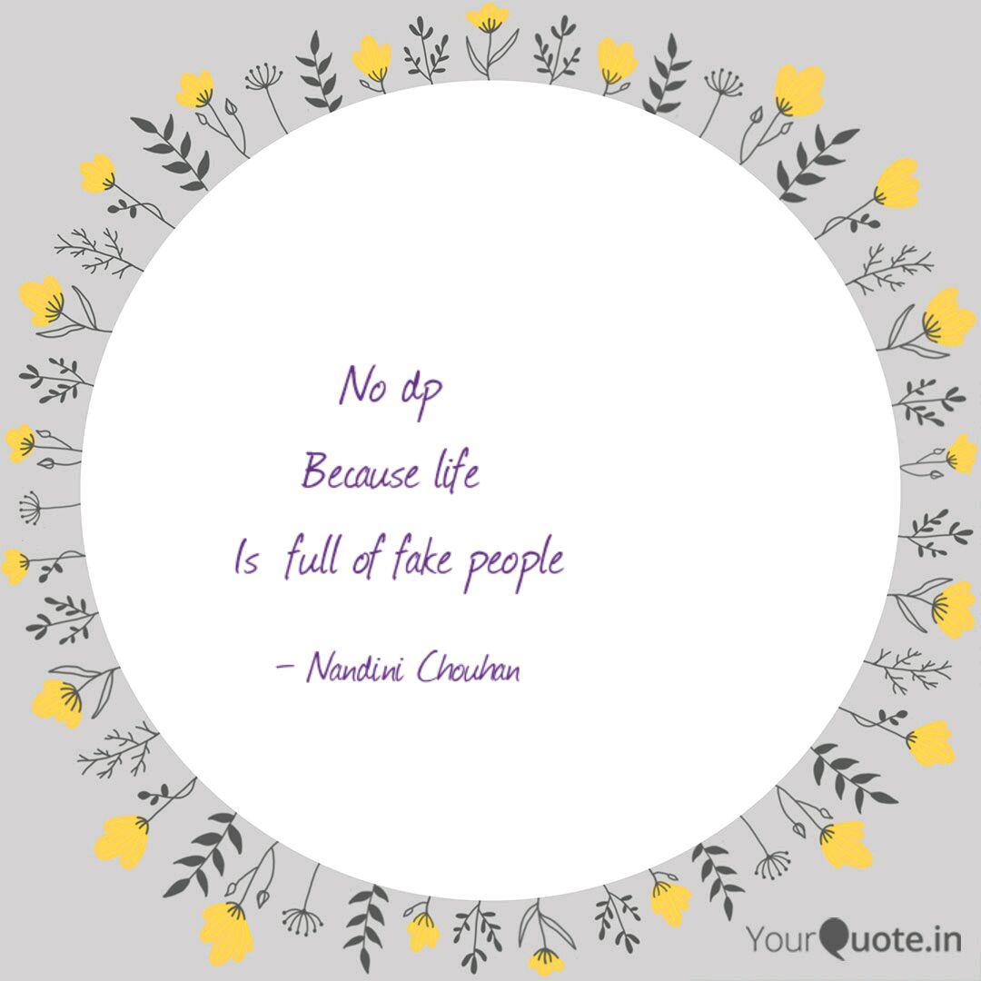 Get Wallpaper No Dp Because Life Is Quotes Writings By Nandini Chouhan For Android Free