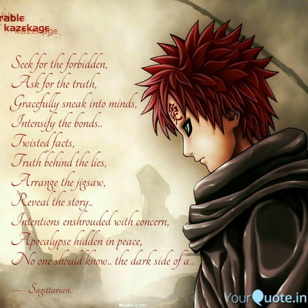 Best gaara Quotes, Status, Shayari, Poetry & Thoughts | YourQuote