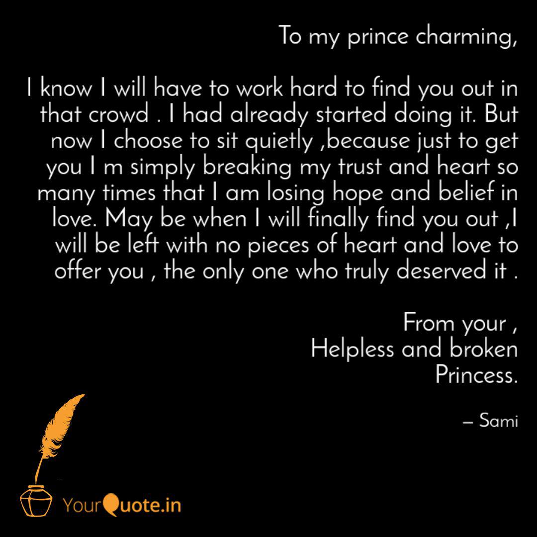 To My Prince Charming I Quotes Writings By Samadrita Pal Yourquote