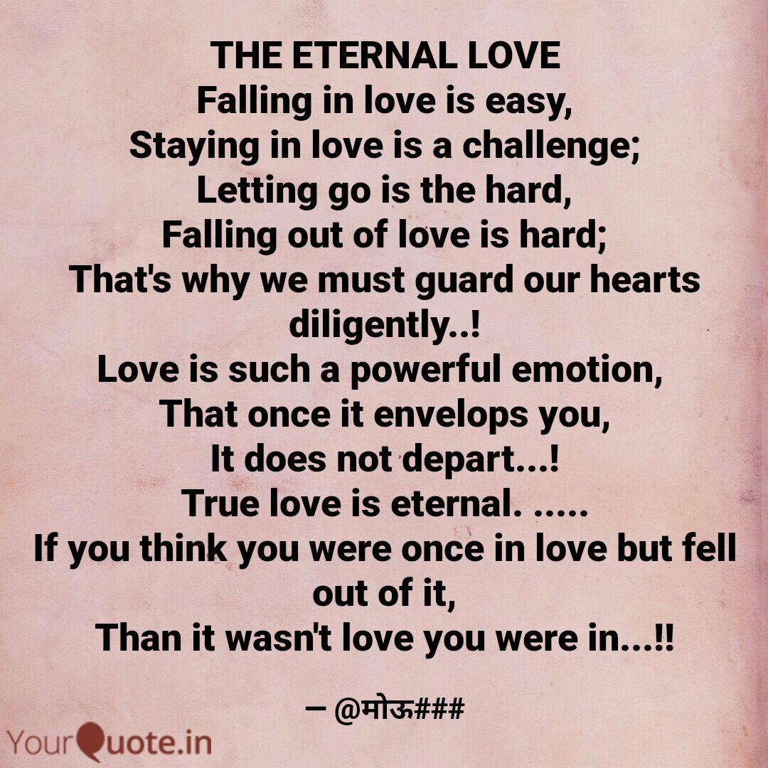 The Eternal Love Falling Quotes Writings By Mou Gupta
