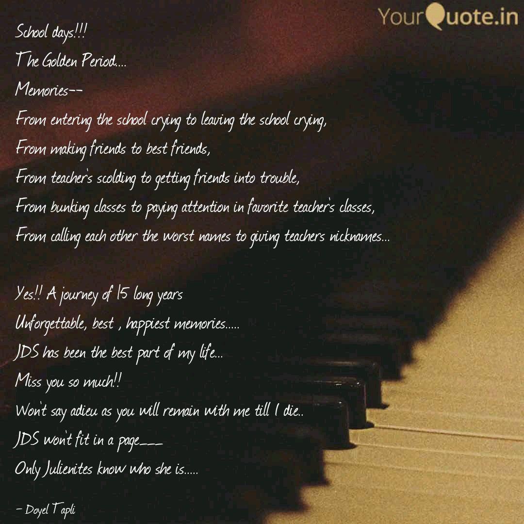 Get Wallpaper School Days The Golden Quotes Writings By Doyel Tapli Desktop Wallpaper