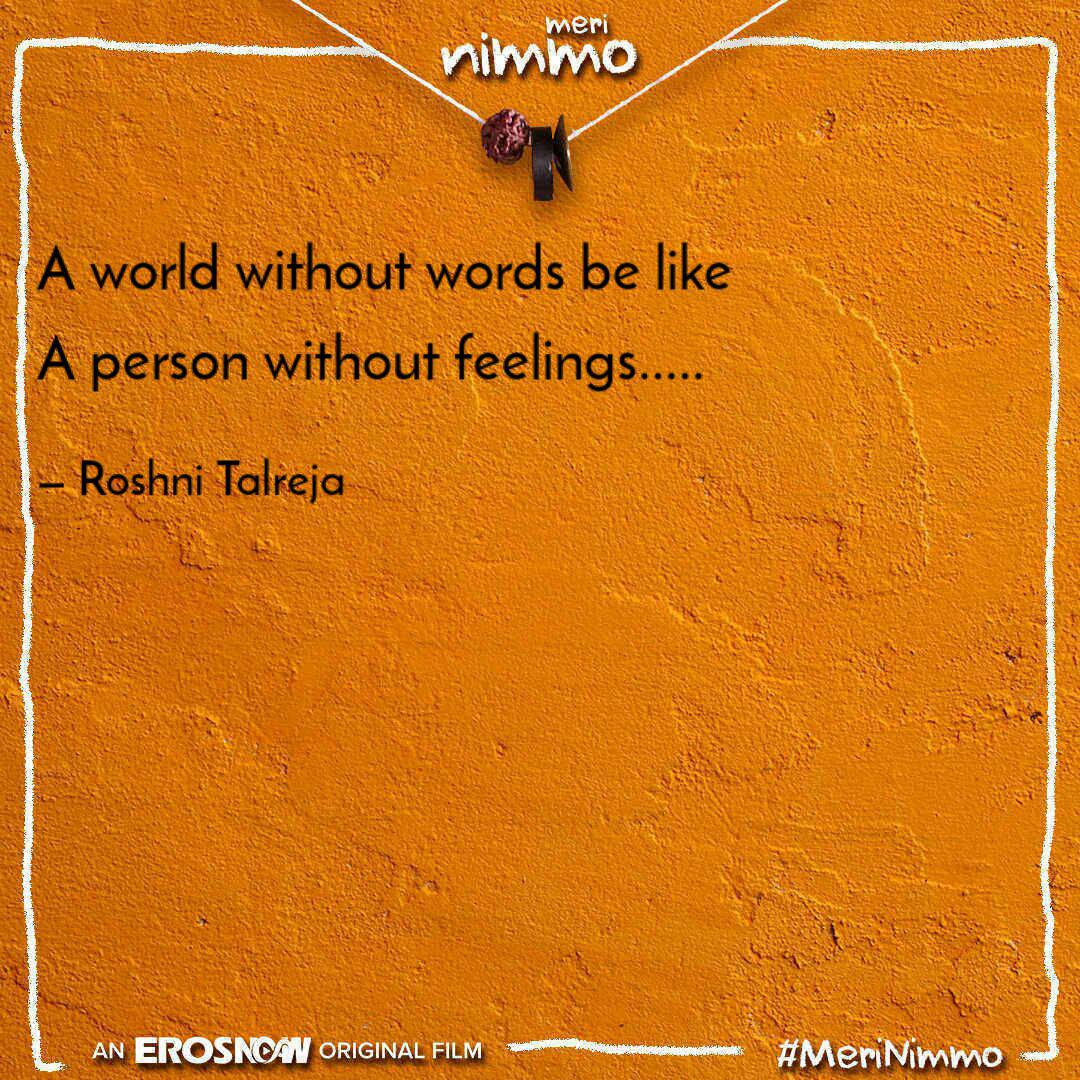 A world without words be | Quotes & Writings by Roshni Talreja