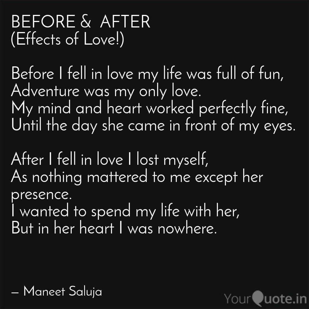 Before After Effects Quotes Writings By Maneet Saluja Yourquote