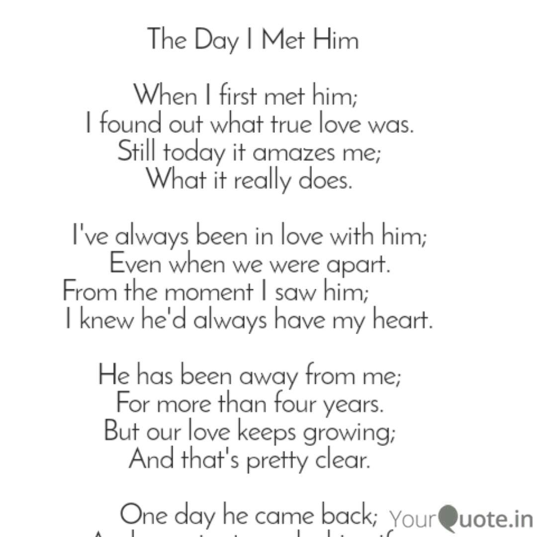 The Day I Met Him When Quotes Writings By Jubin Fariya Yourquote